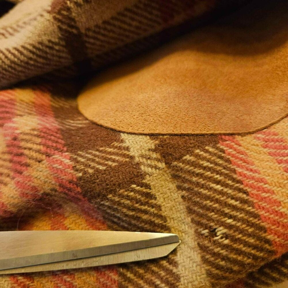 Pendleton Plaid Jacket FLAW Camel Brown Pink Wool & Lambswool  Lined Coat - Picture 15 of 15